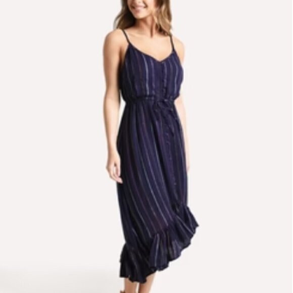 Rails Frida Dress in Santiago Stripe Blue sz M - Picture 1 of 5